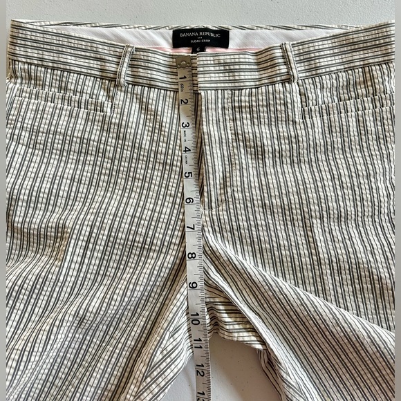 NWOT. Banana Republic Pants Women’s 6 Sloan Cropped Striped - Picture 8 of 10